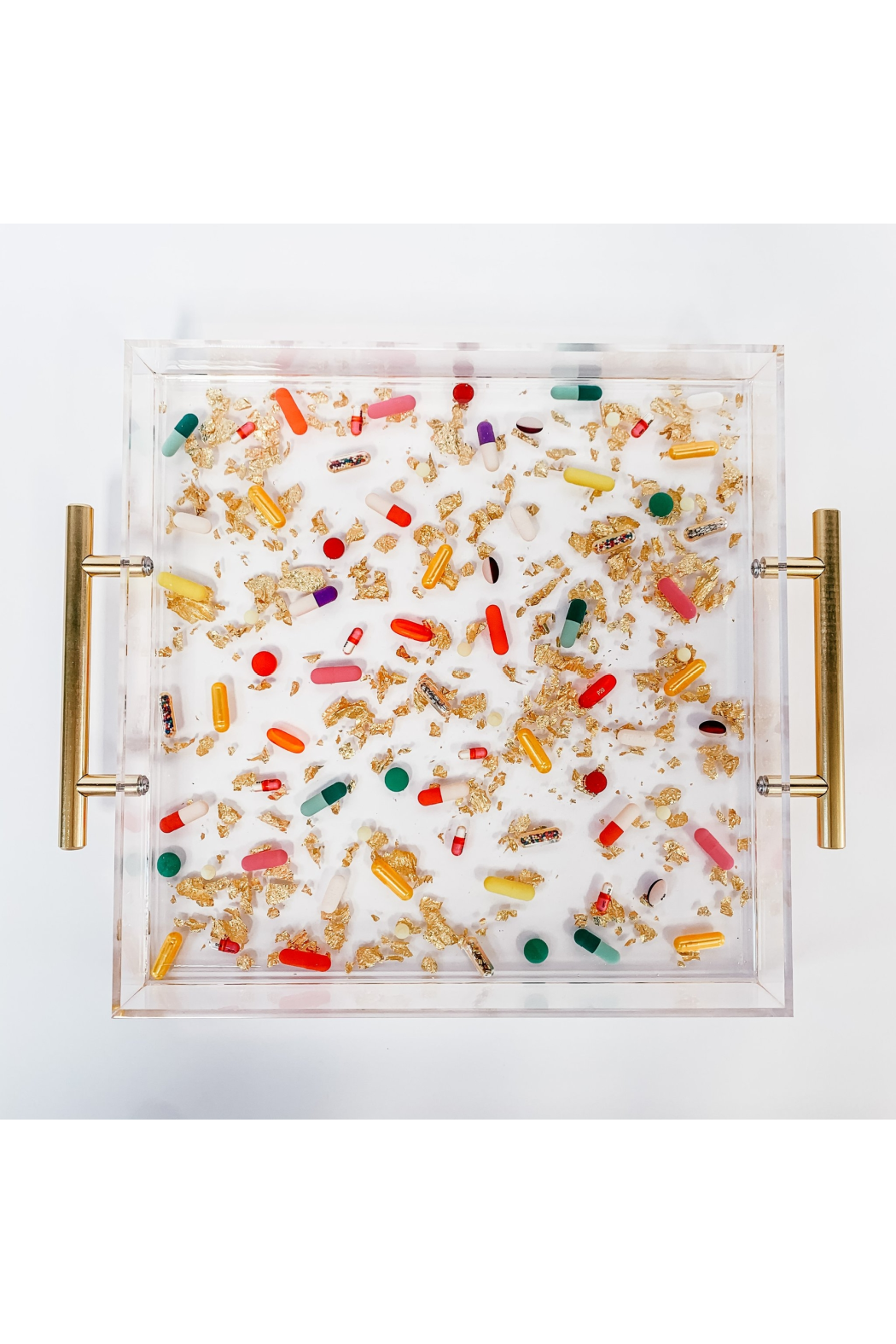 Pill + Gold Large Tray