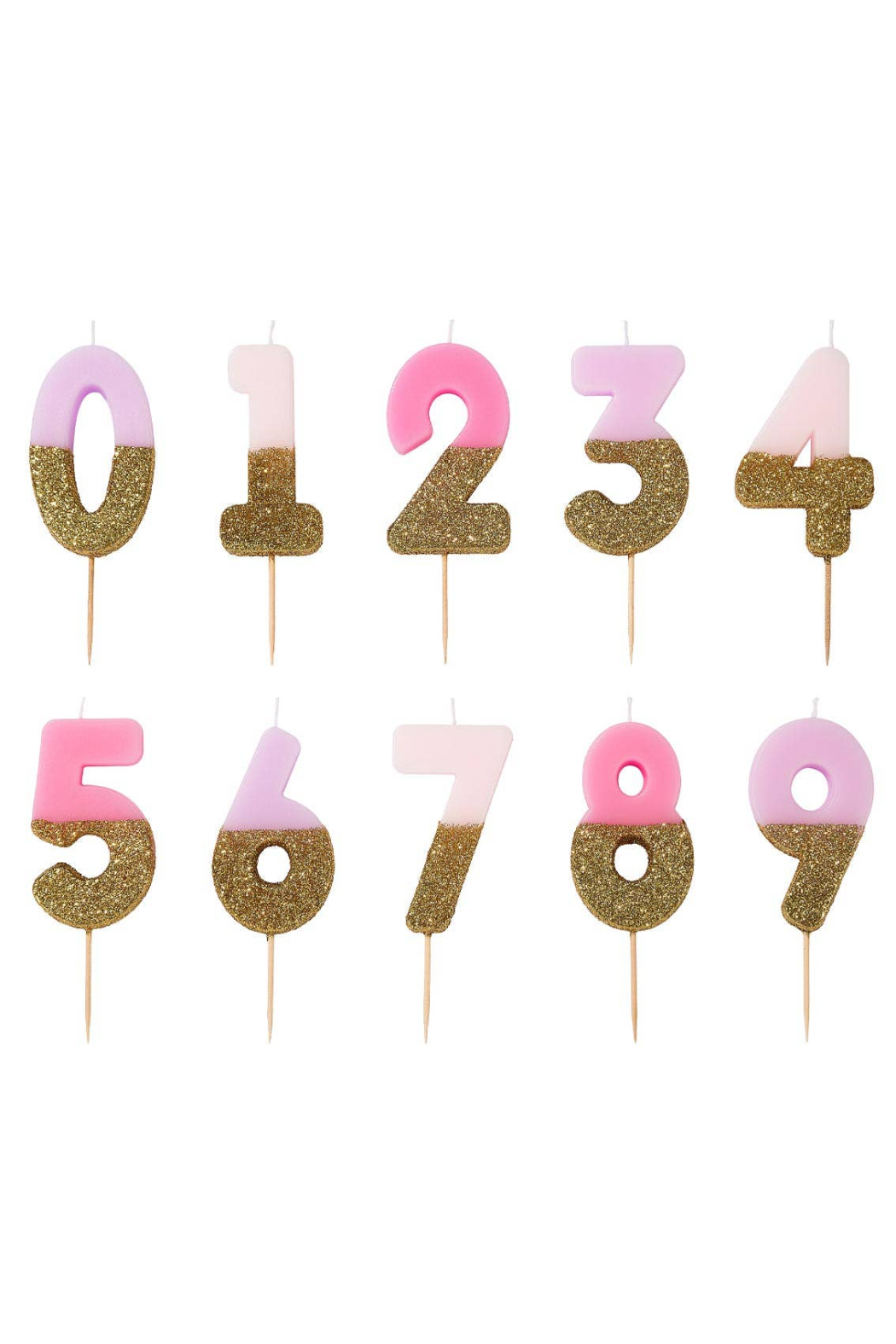 Glitter Number Candle 2