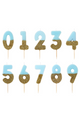 Glitter Number Candle