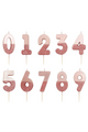 Glitter Number Candle