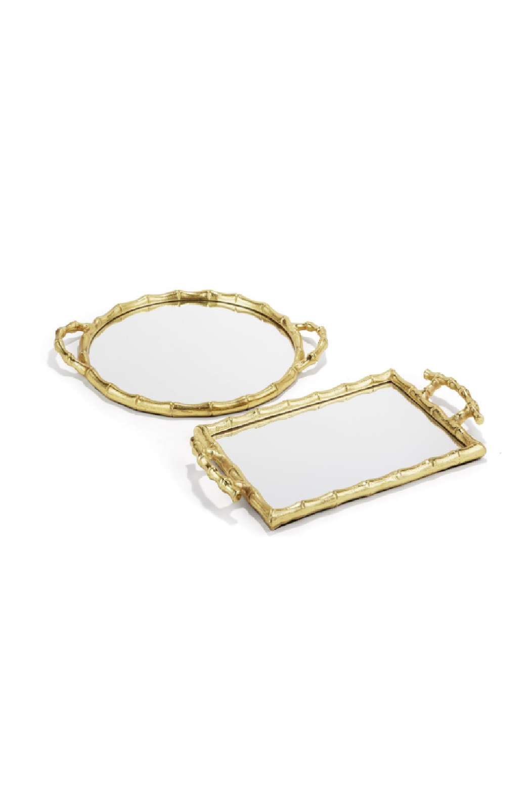 Bamboo Mirrored Trays