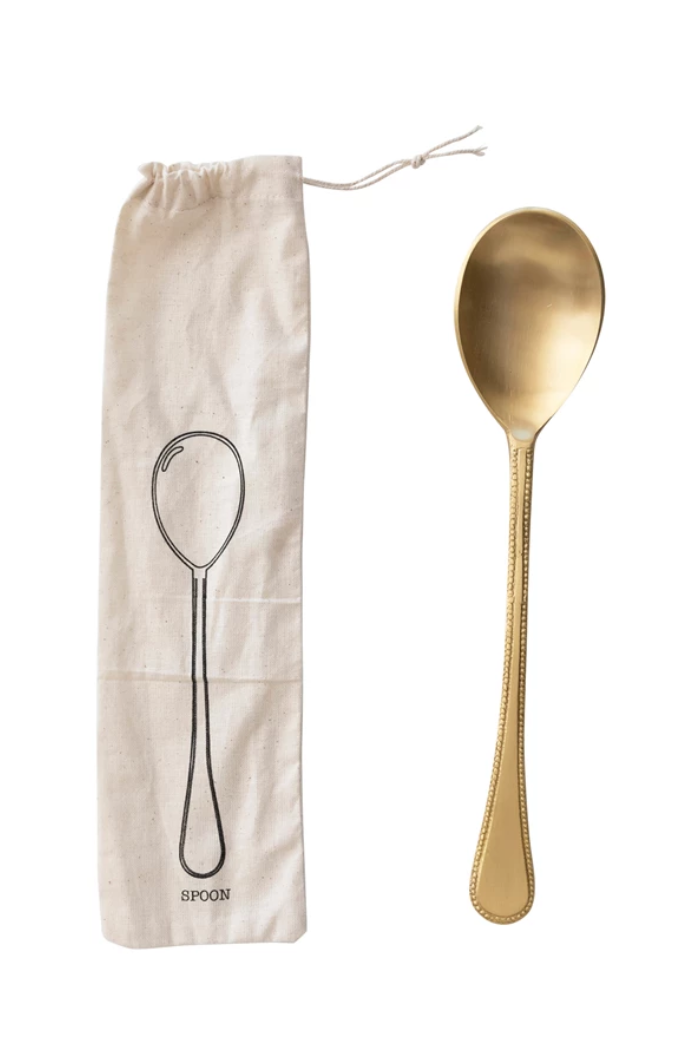 10.5" Brass Spoon in Bag