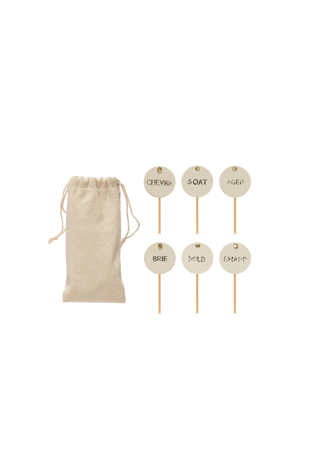 Stoneware & Stainless Cheese Markers