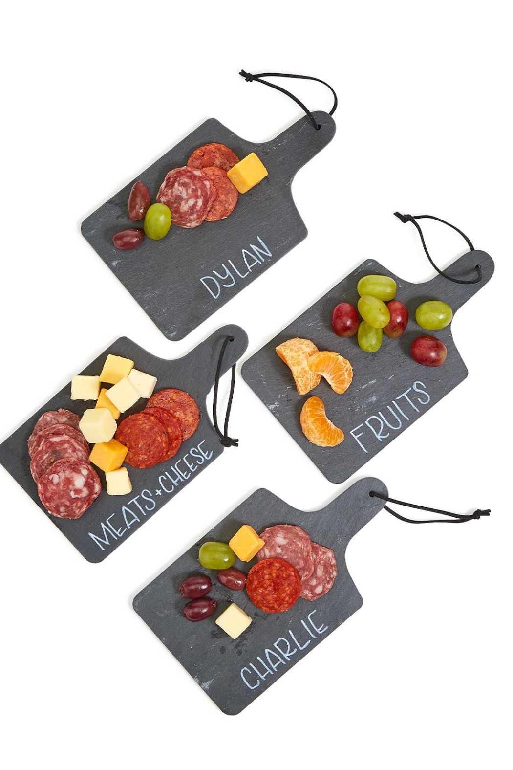 Set of 4 Slate Personal Charcuterie Boards