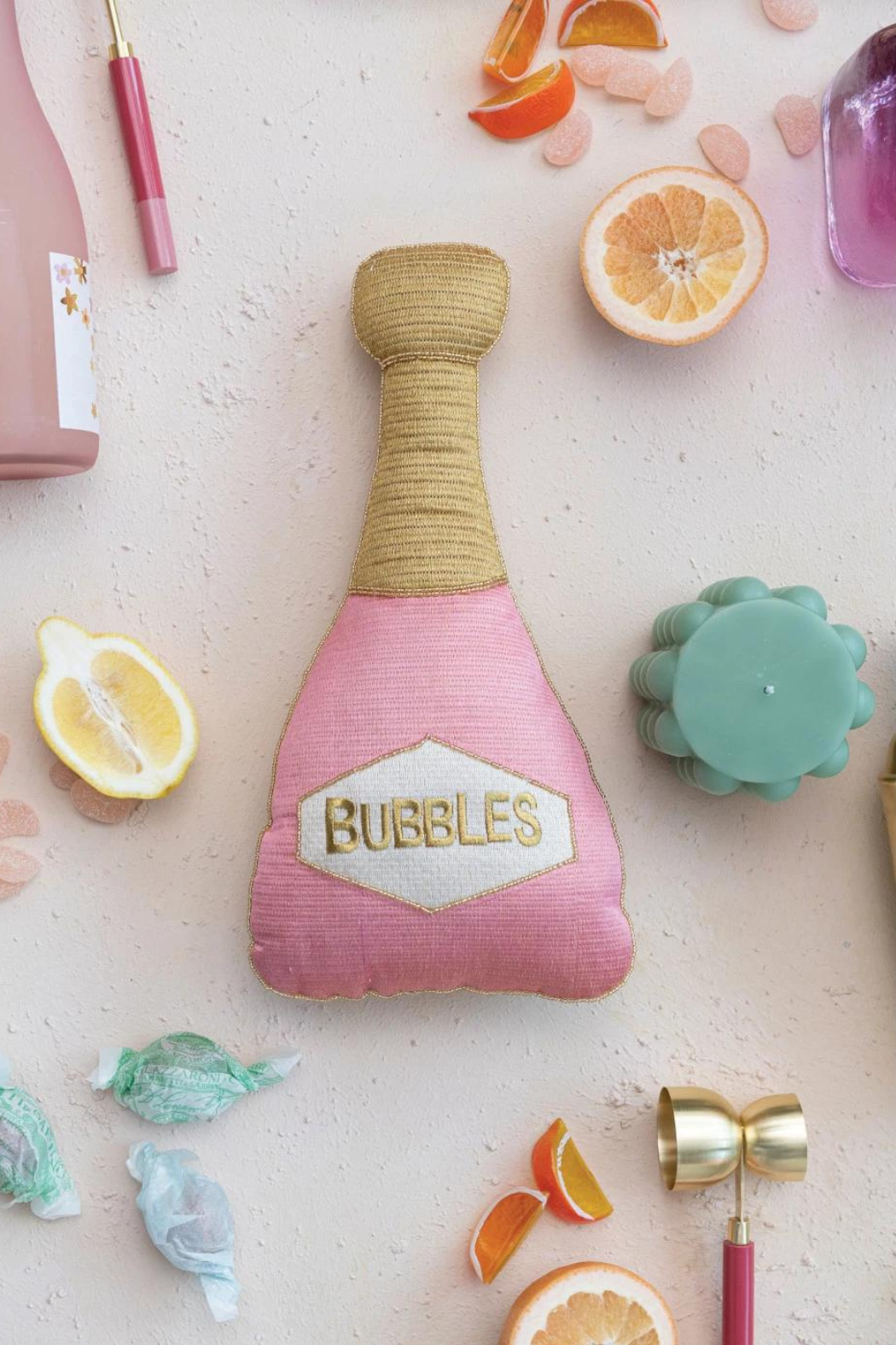 "Bubbles" Champagne Pillow