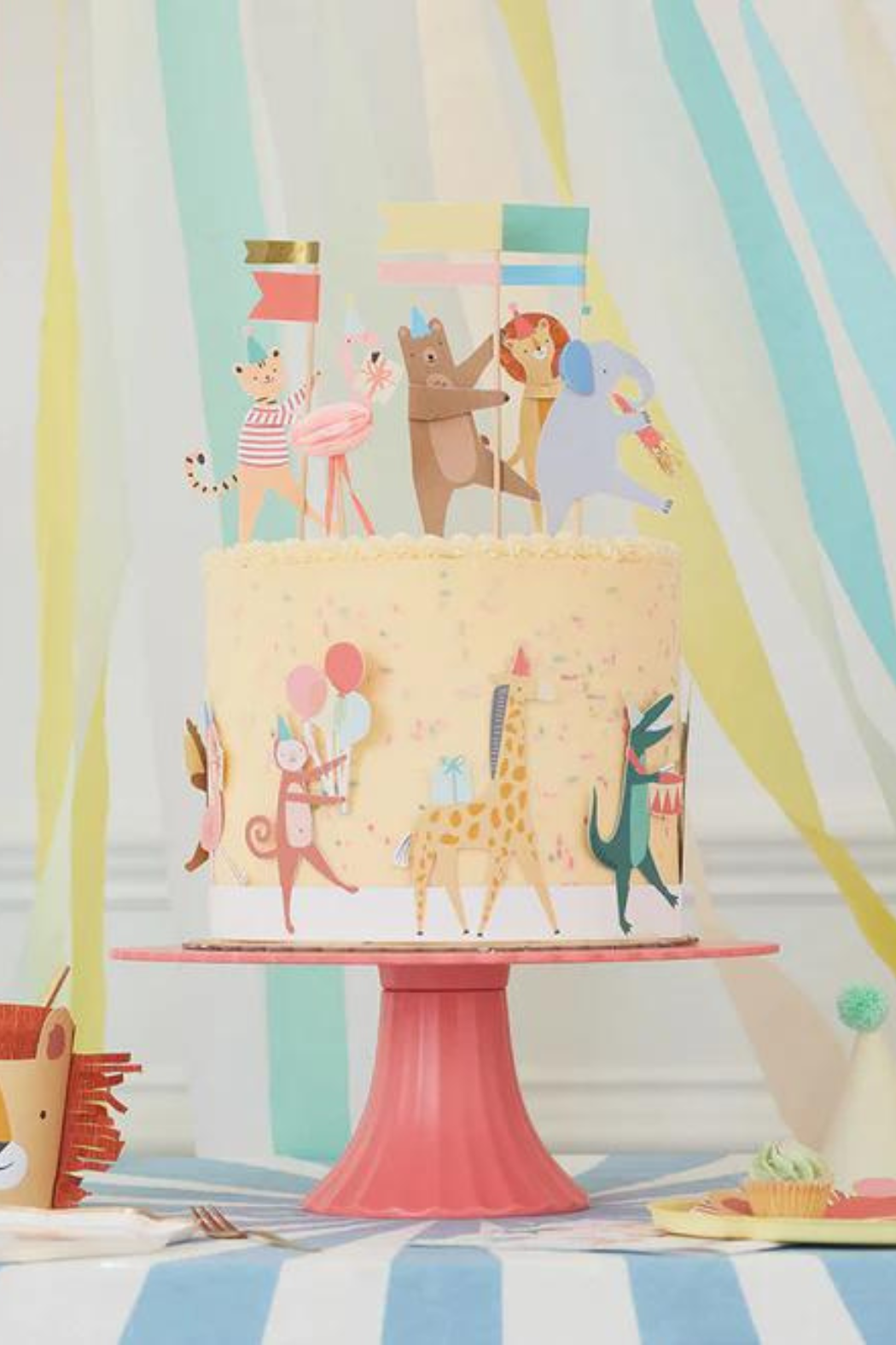 Animal Parade Cake Wrap/Toppers