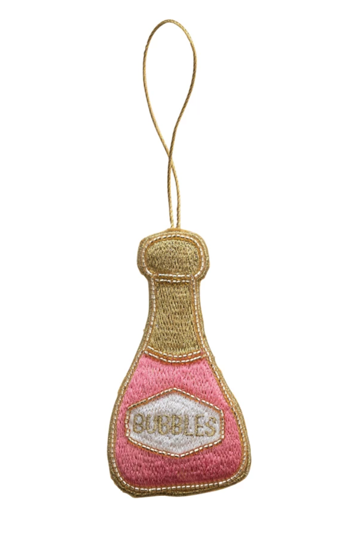 Fabric Champagne Ornament