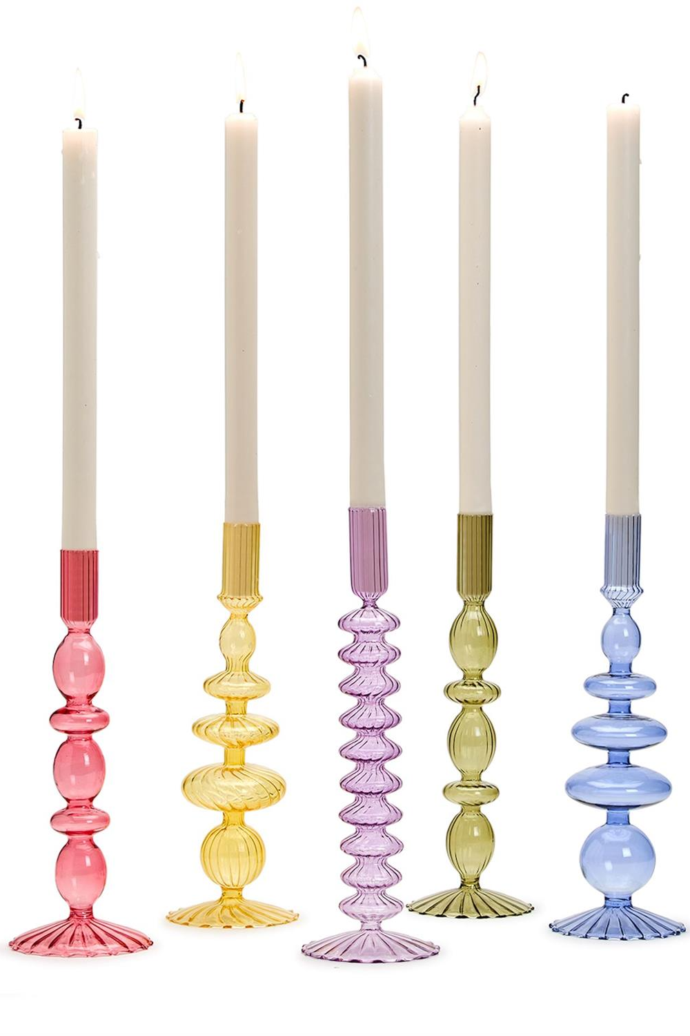 Glass Taper Candleholder