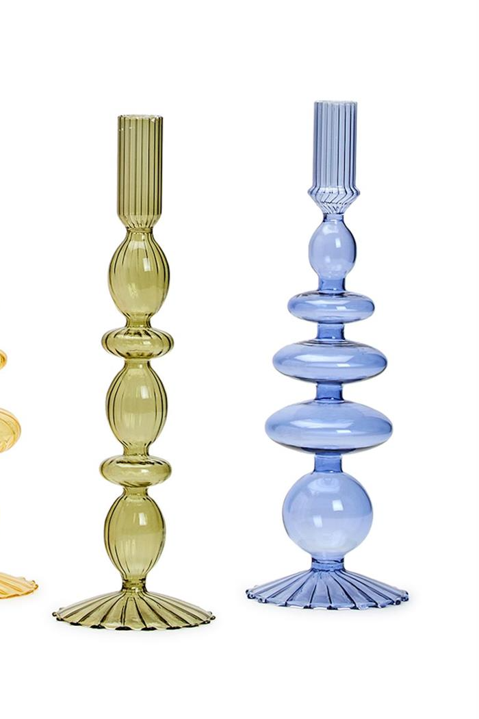 Glass Taper Candleholder
