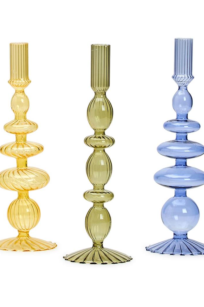 Glass Taper Candleholder