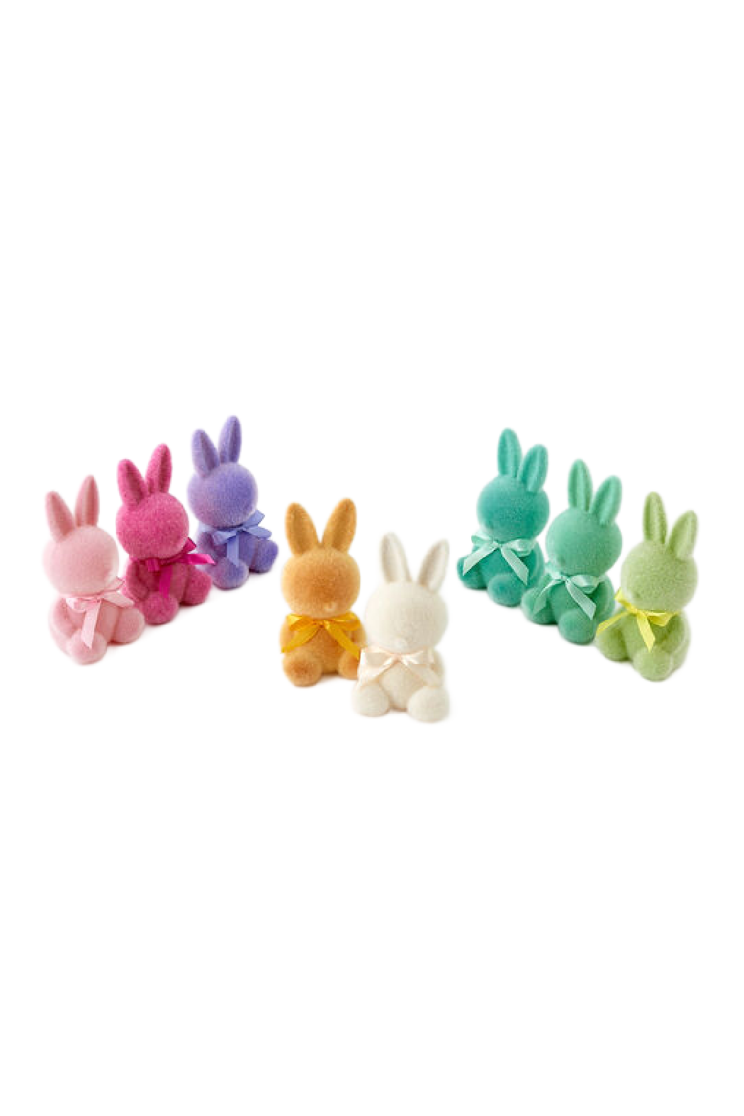 3.75" Flocked Sitting Bunny