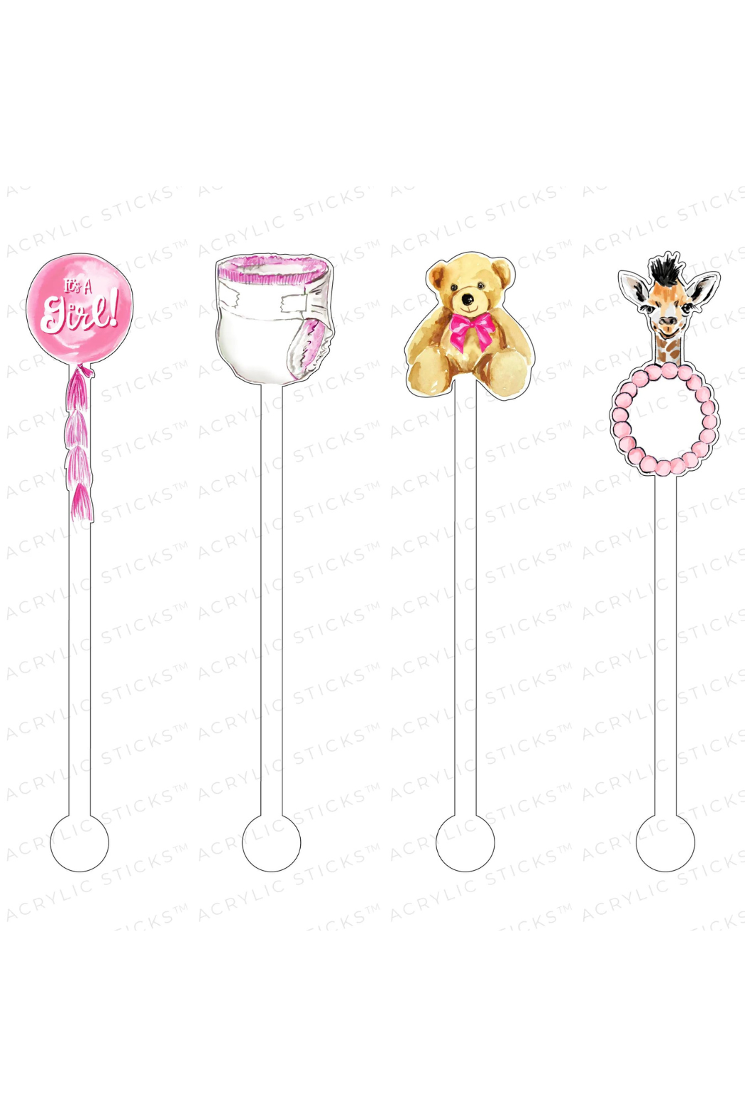 Acrylic Stir Sticks - Set of 9