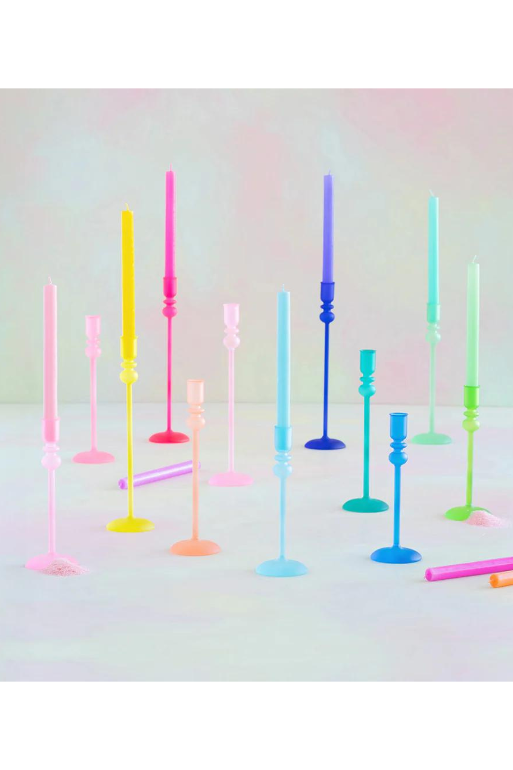 Frosted Taper Candle Holder