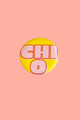 Sorority Bubble Letter Button