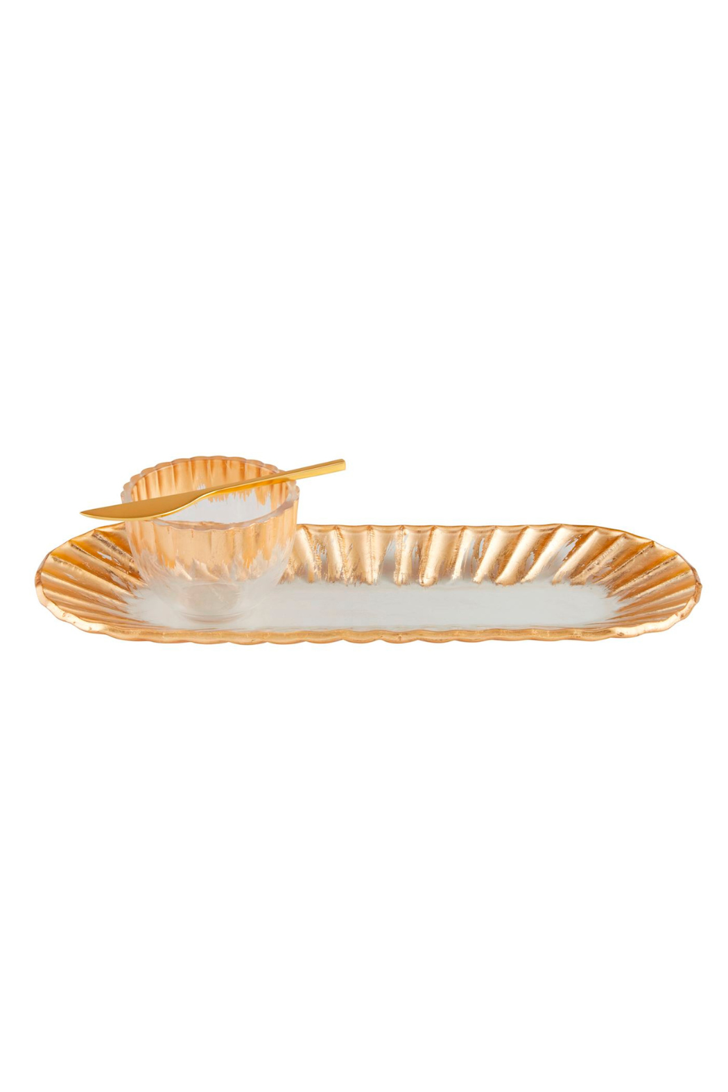 Glass Tray & Dip Set