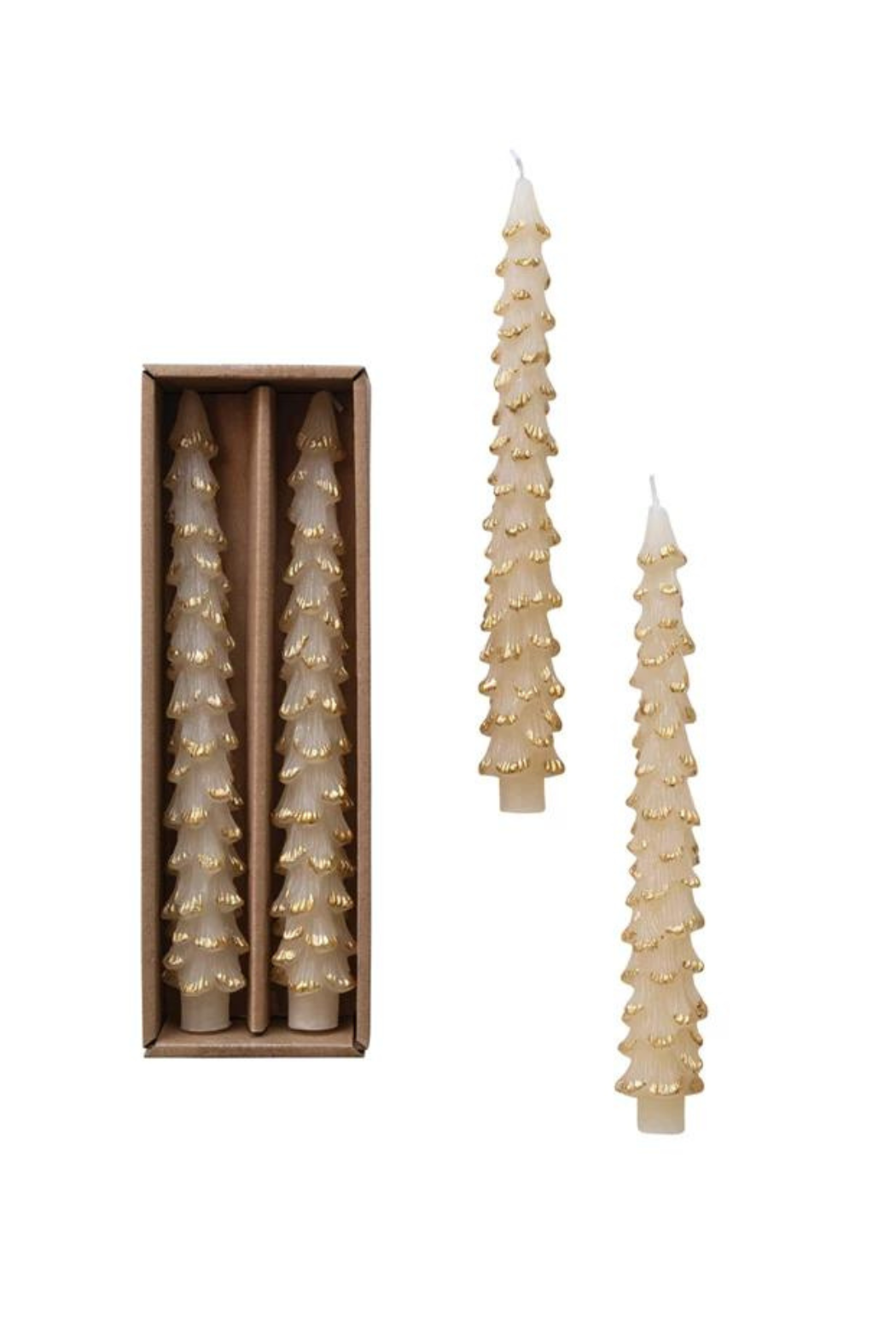 Set of 2 Tree Taper Candles