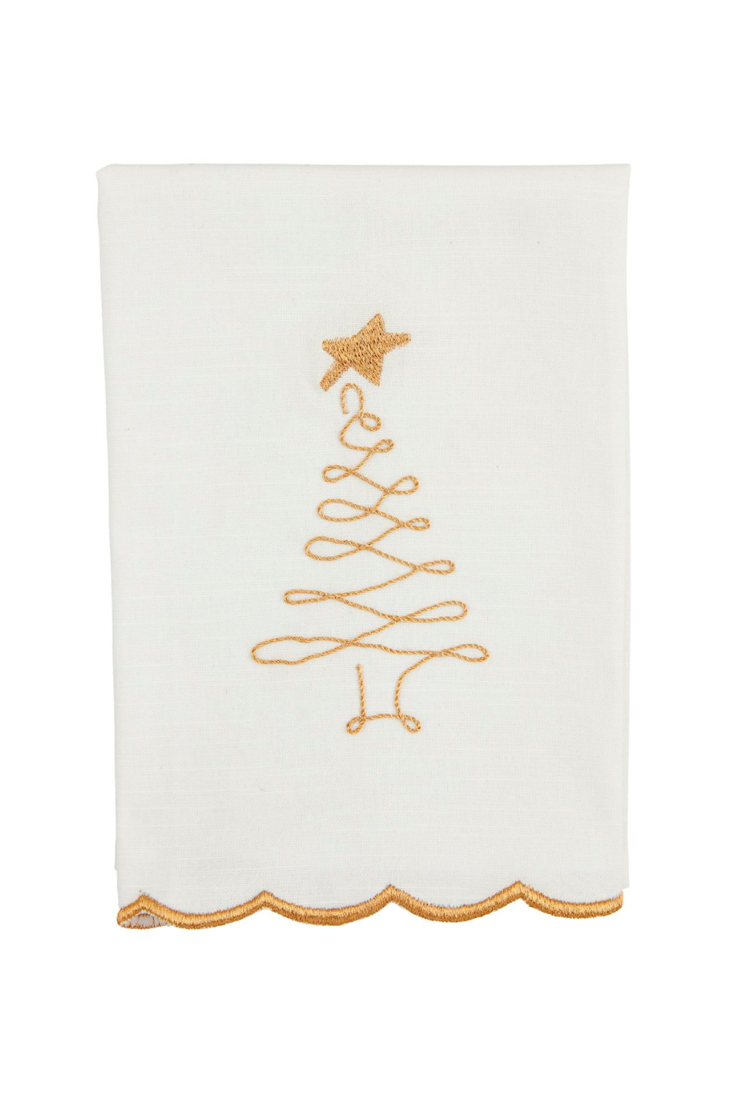 Scalloped Christmas Towels