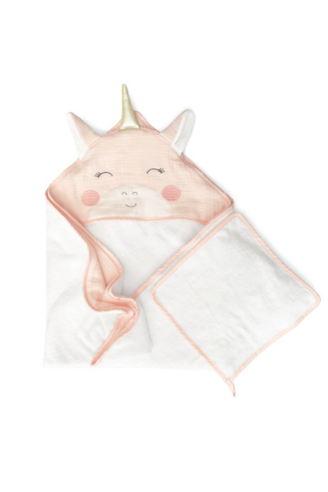 Towel & Washcloth Set - Hooded Unicorn