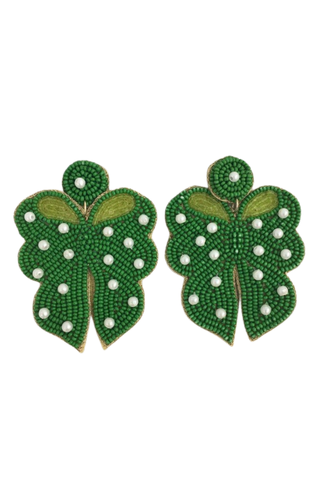 Beaded Bow Earrings