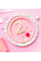 Pearl Confetti Cake Toppers