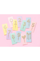 Pearl Confetti Cake Toppers