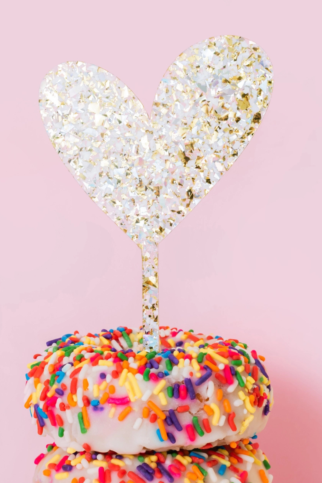 Pearl Confetti Cake Toppers