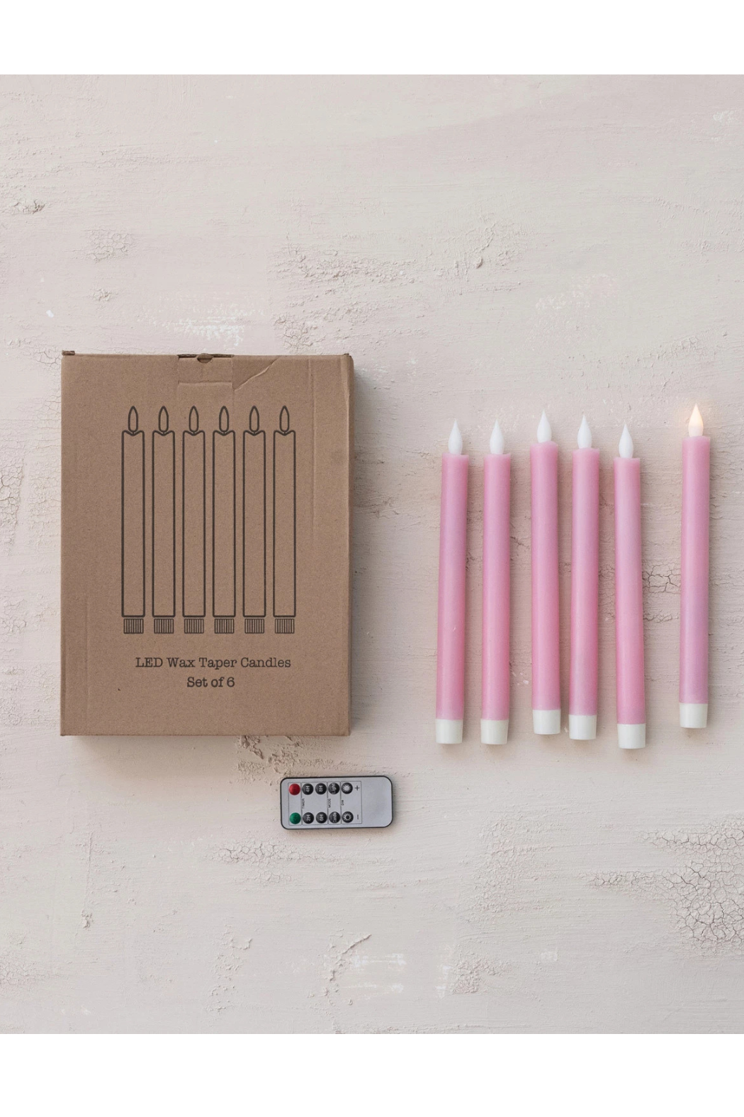 Set of 6 Flameless LED Tapers