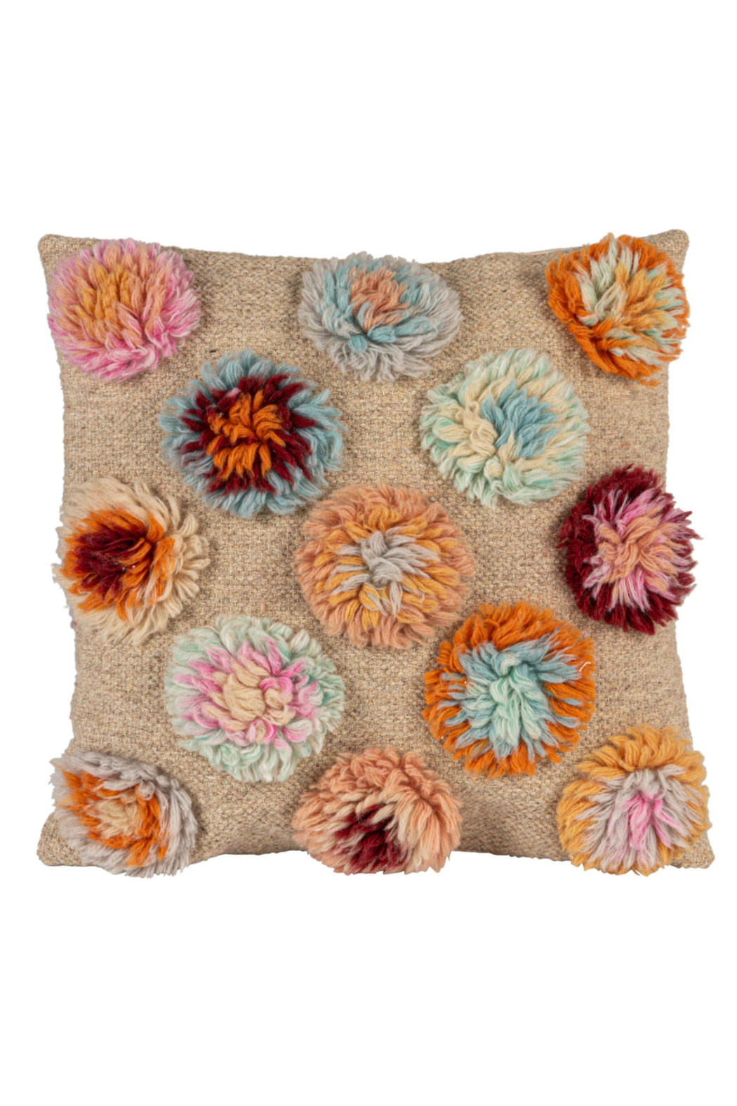 20" Wool Shag Pillow