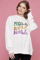 Long Sleeve Sequin "NOLA" Top