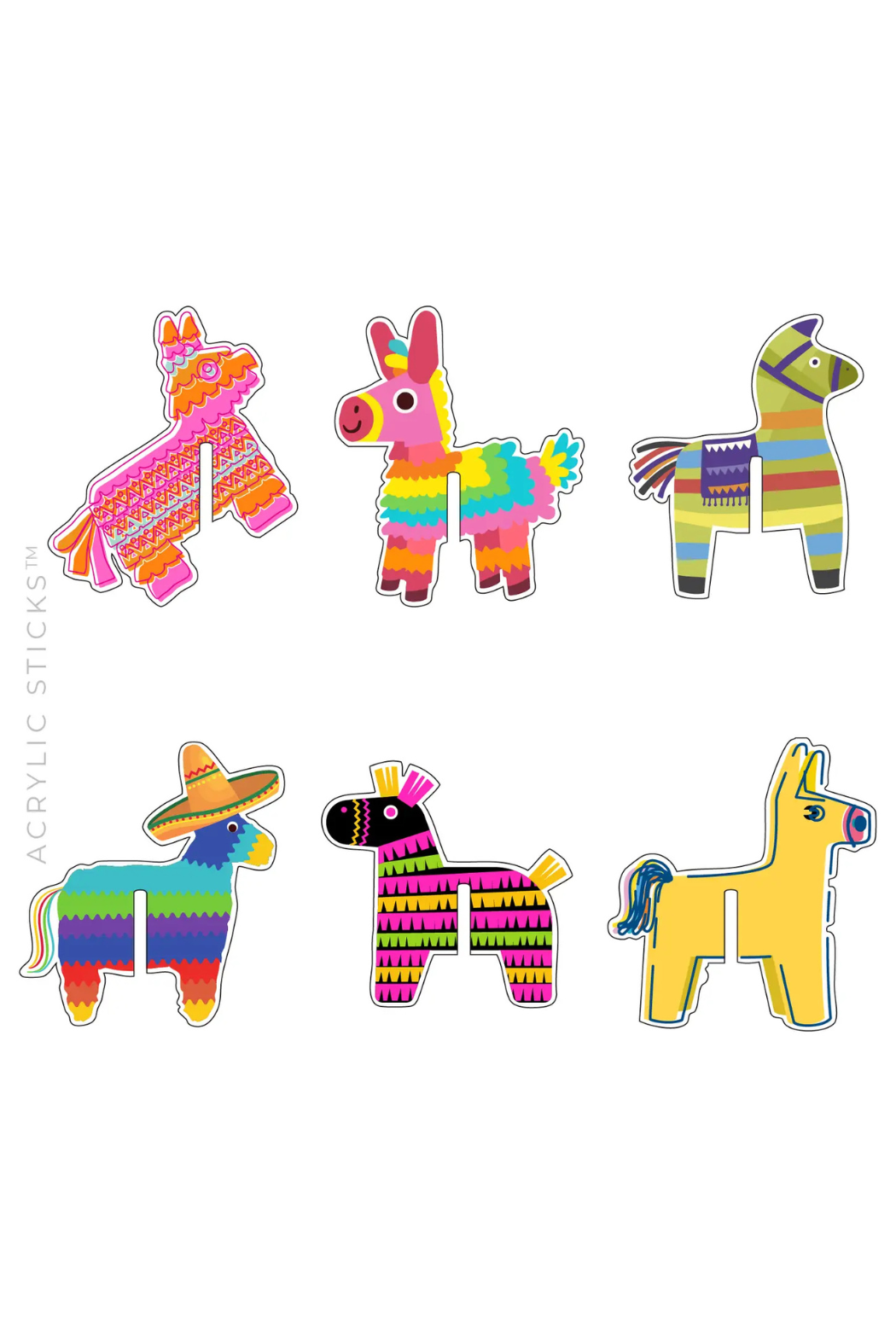 Acrylic Drink Clips - Set of 6