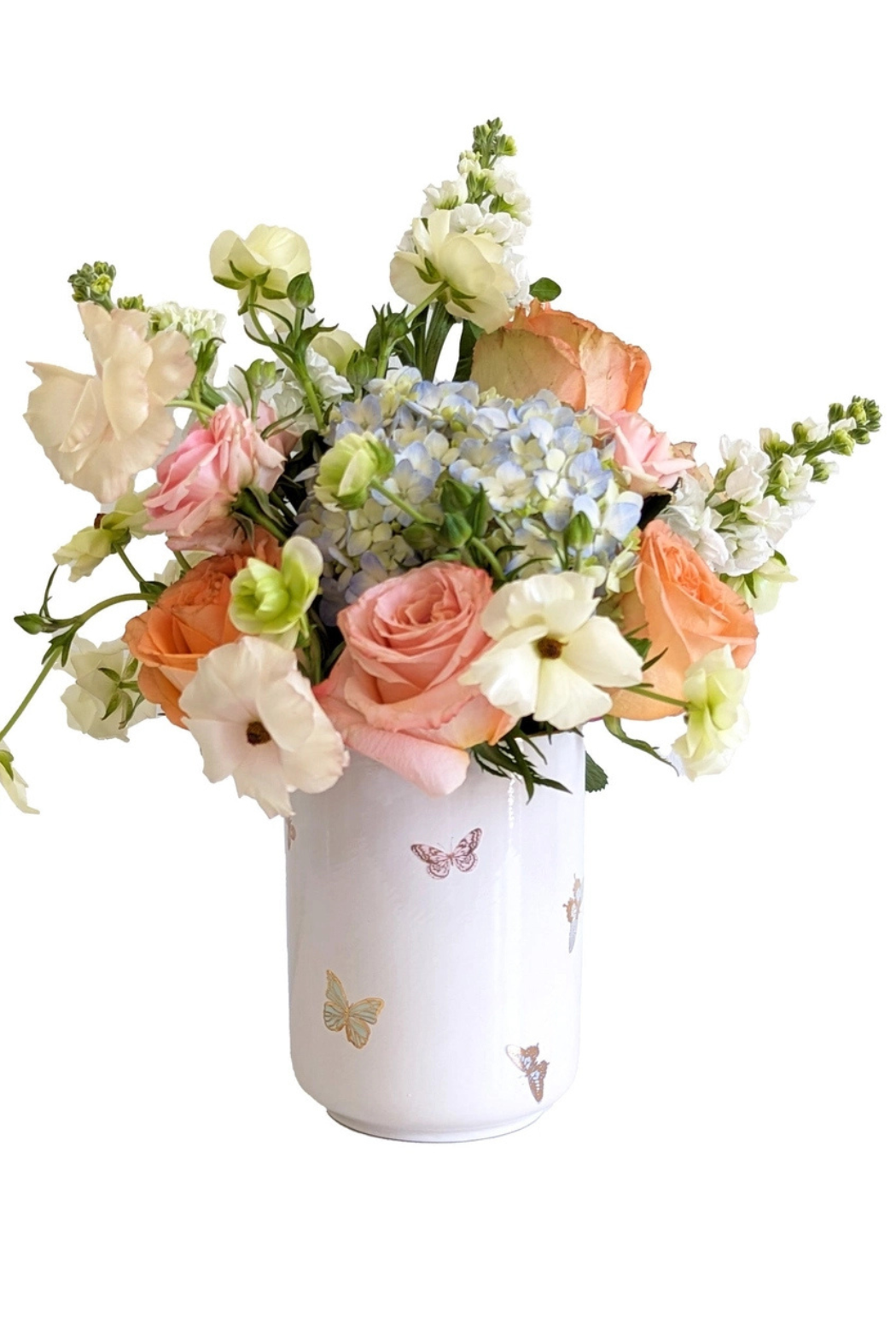 Gilded Butterflies Vase