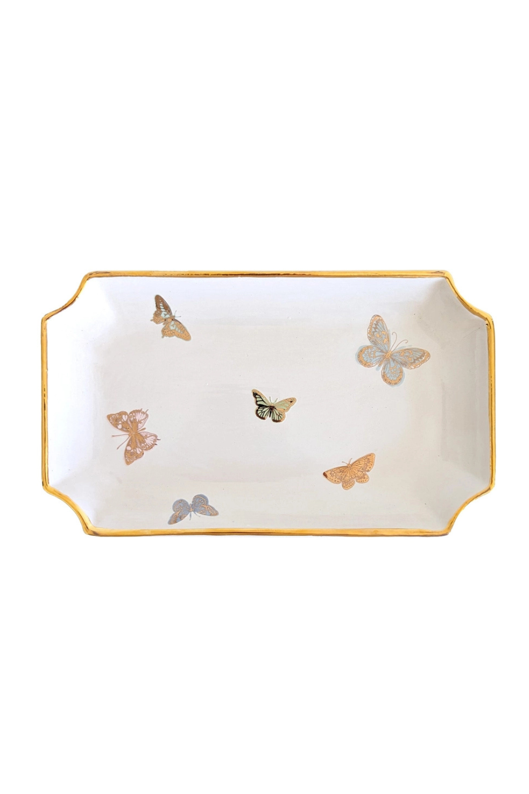Gilded Butterflies Accent Tray
