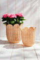 Scallop Rattan Basket