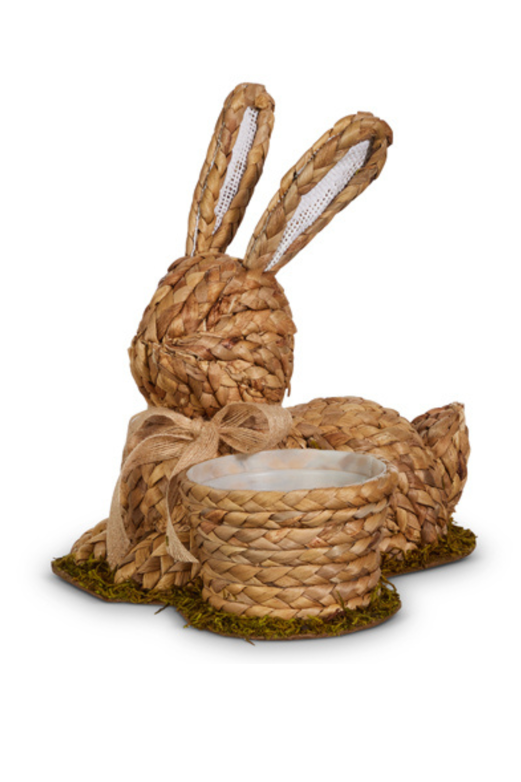 10.5" Basketweave Bunny with Basket
