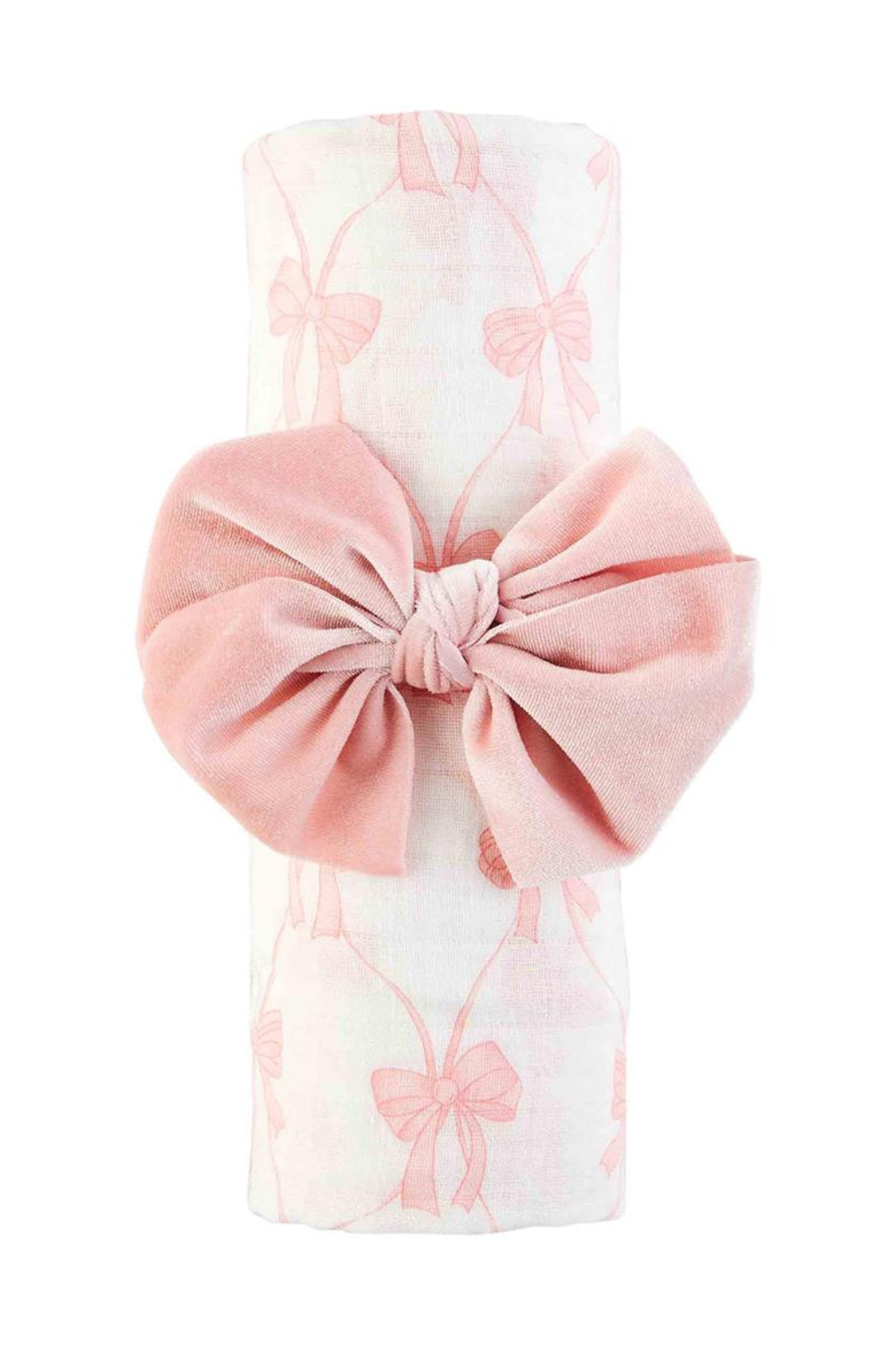 Bow Swaddle/Headband Set