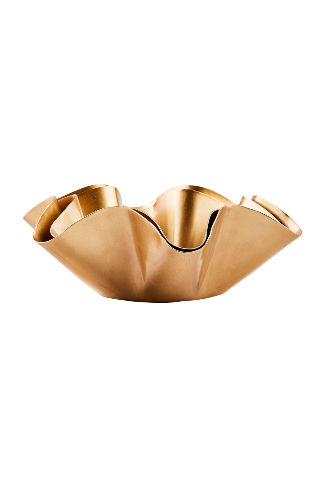 Brass Ruffle Bowl