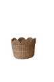 Scalloped Rattan Basket