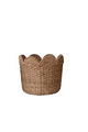 Scalloped Rattan Basket