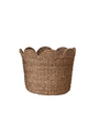 Scalloped Rattan Basket