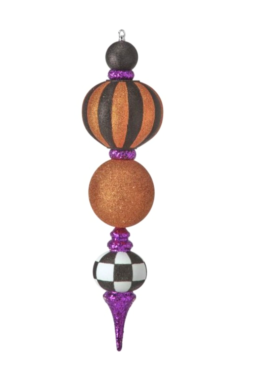 25" Glitter Halloween Finial