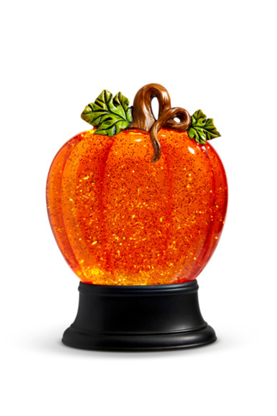 Lighted Swirling Glitter Water Pumpkin