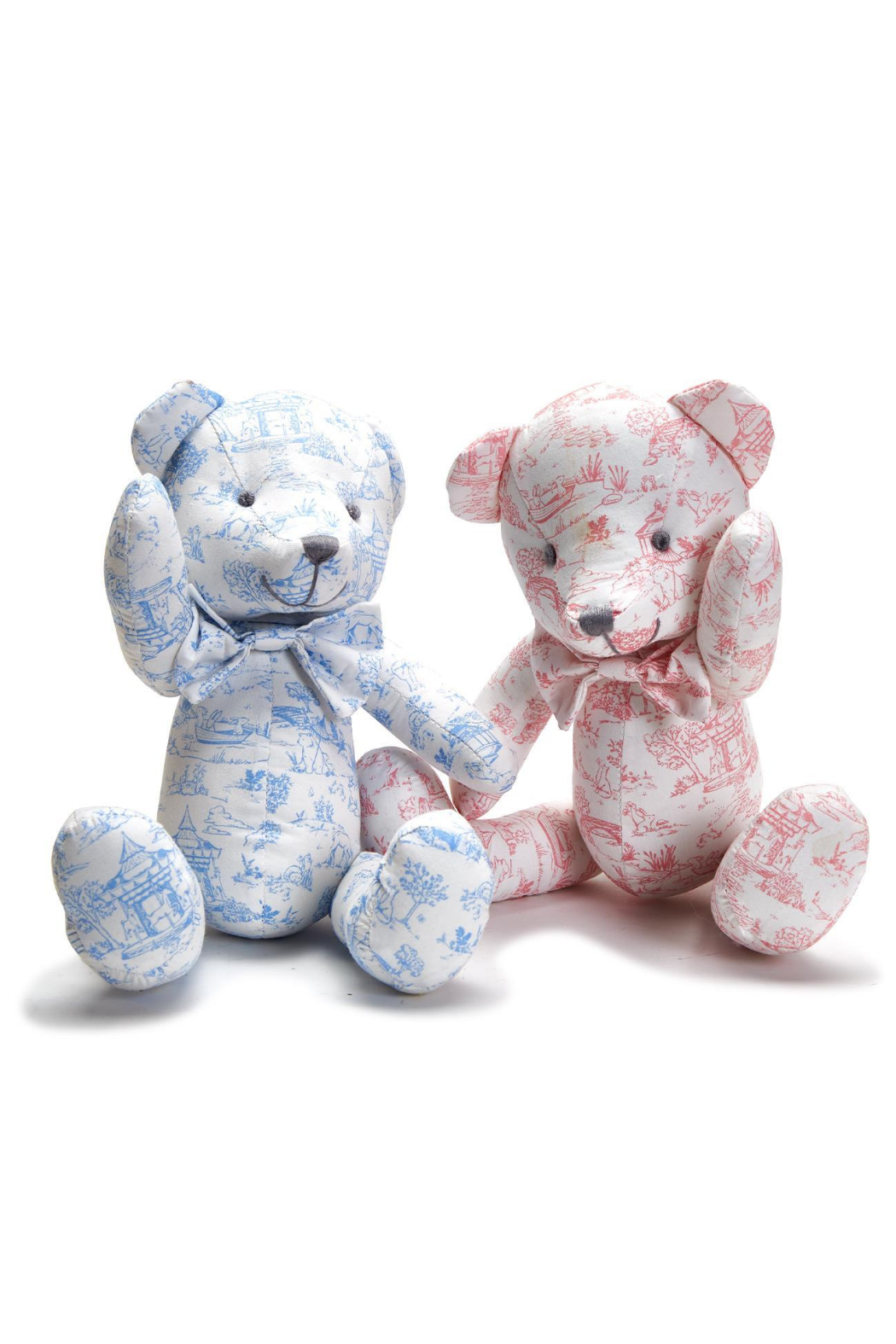 Toile Stuffed Bear
