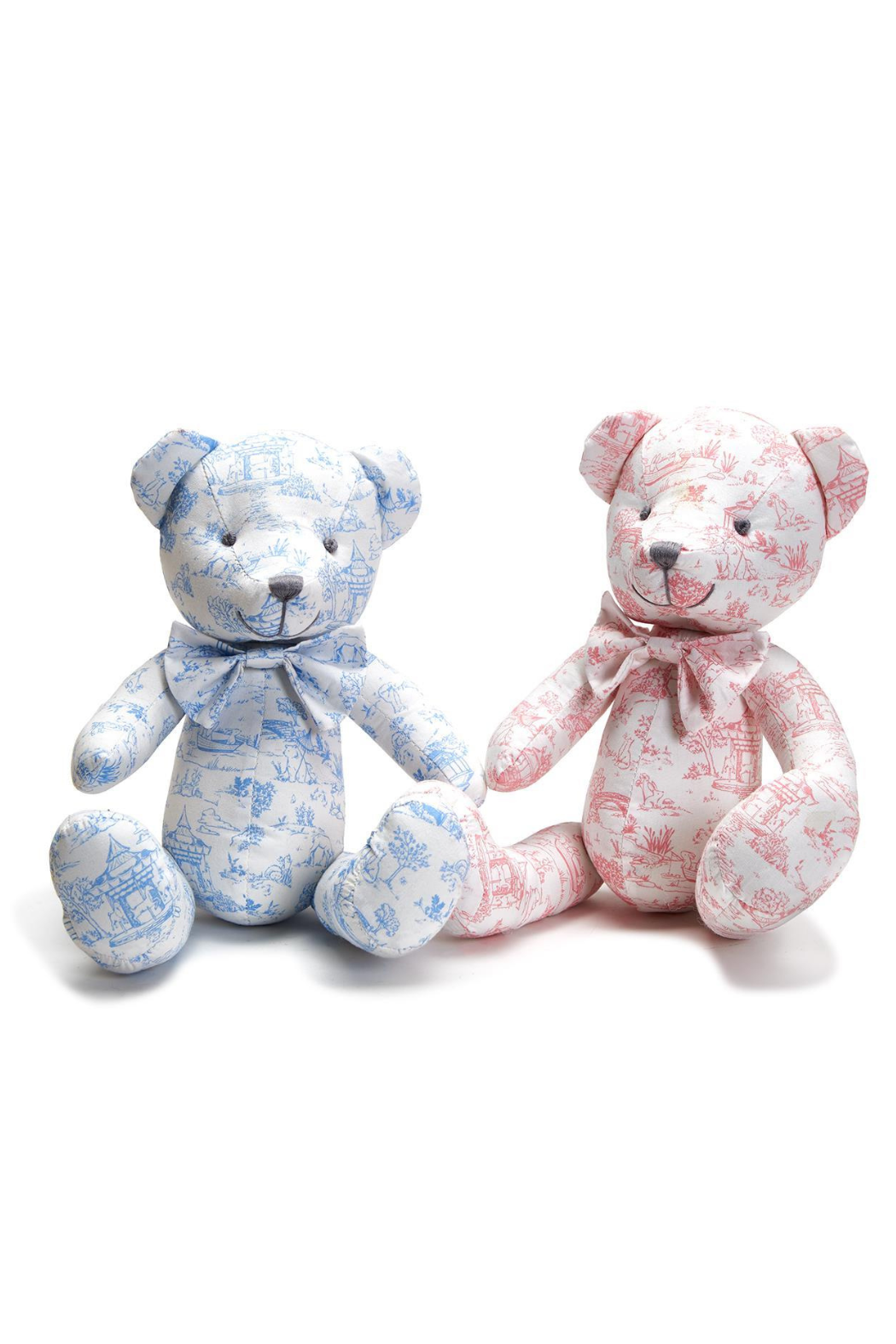 Toile Stuffed Bear