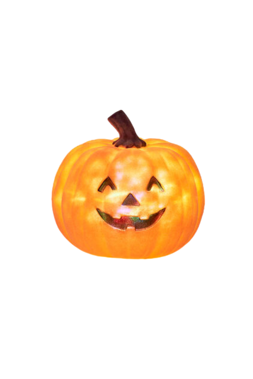 9-inch Lighted Flocked Jack-O-Lantern