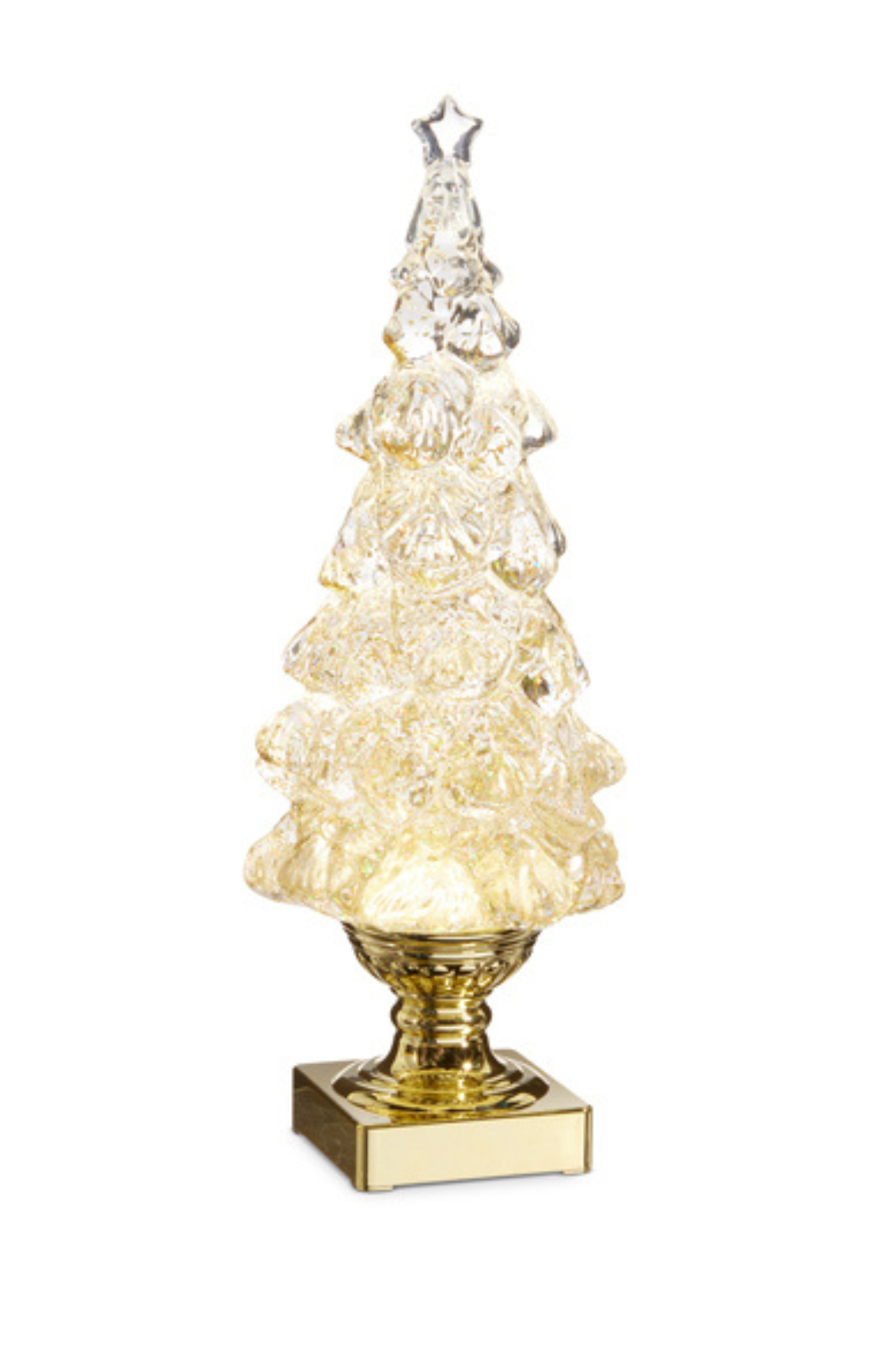 14" Lighted Glitter Tree