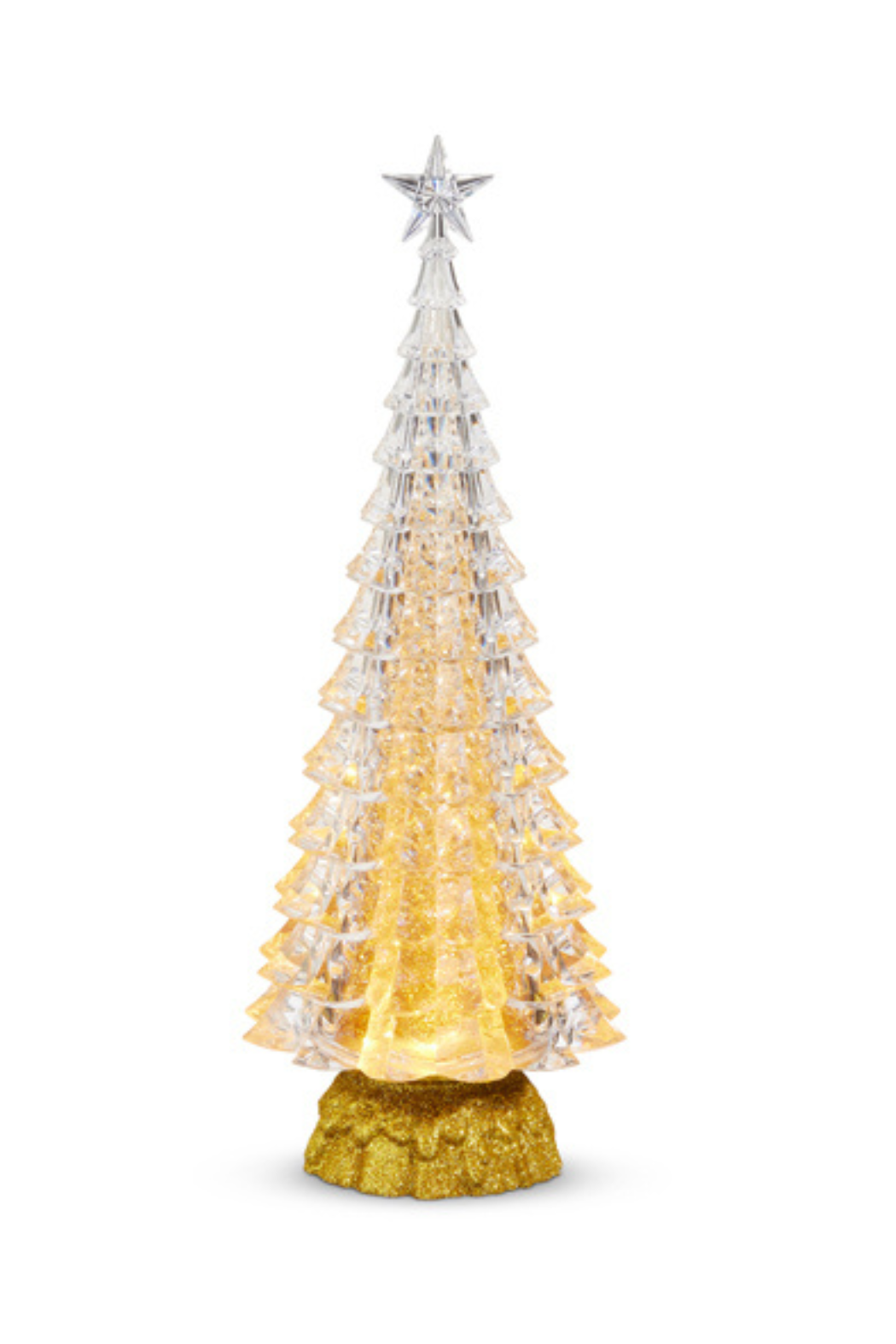 15" Lighted Glitter Tree