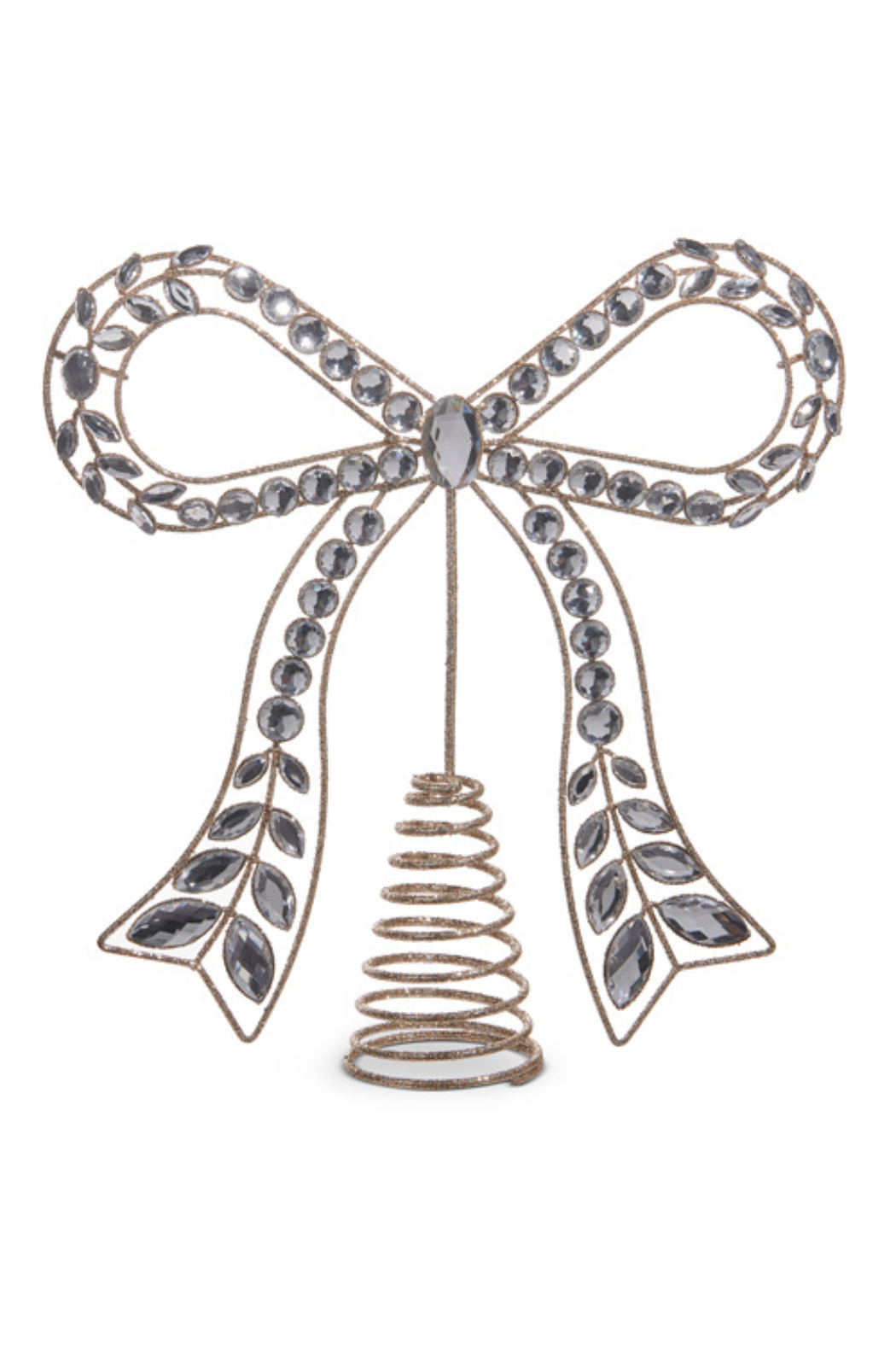 10.5" Jeweled Bow Tree Topper