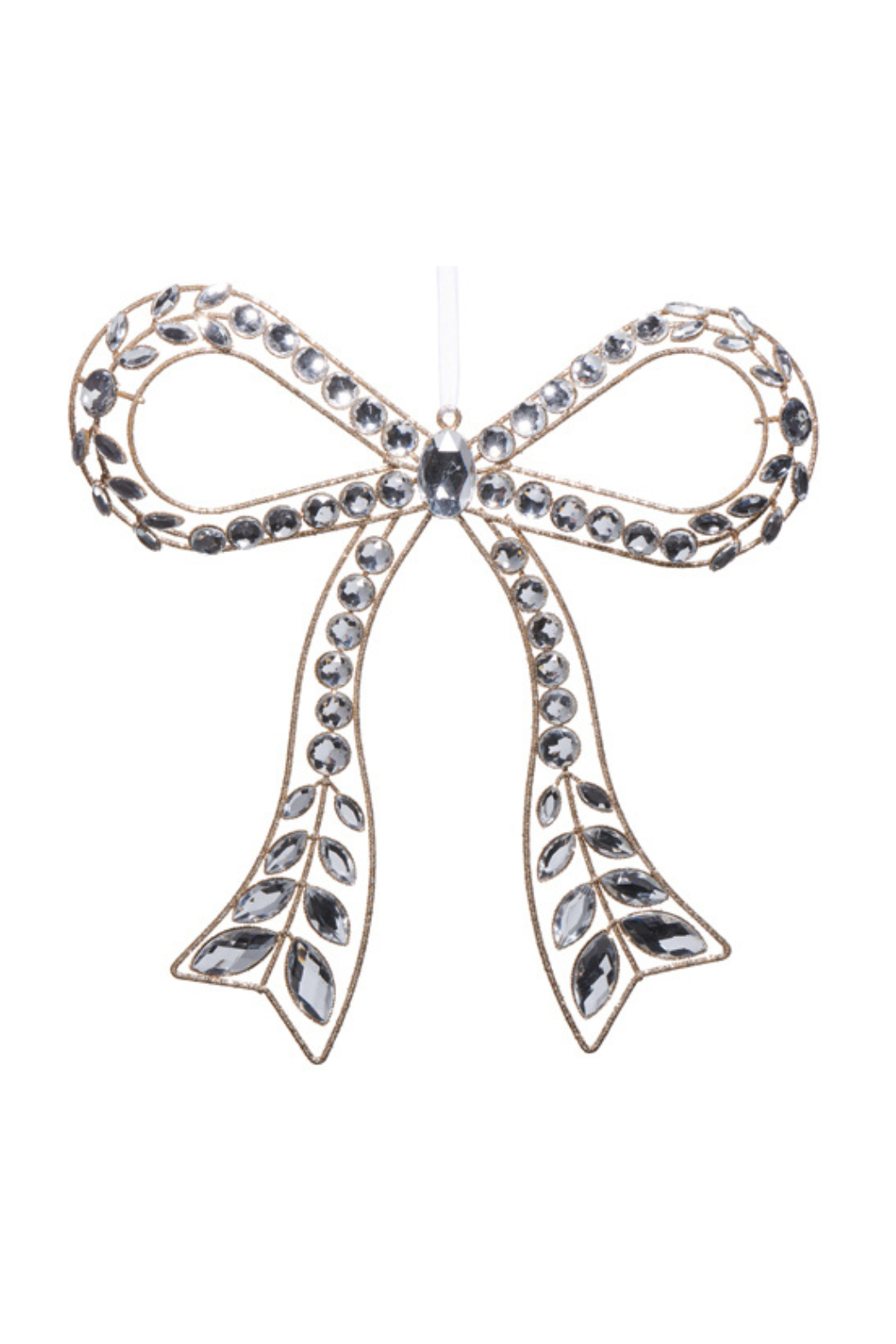 10.5" Jeweled Bow Ornament