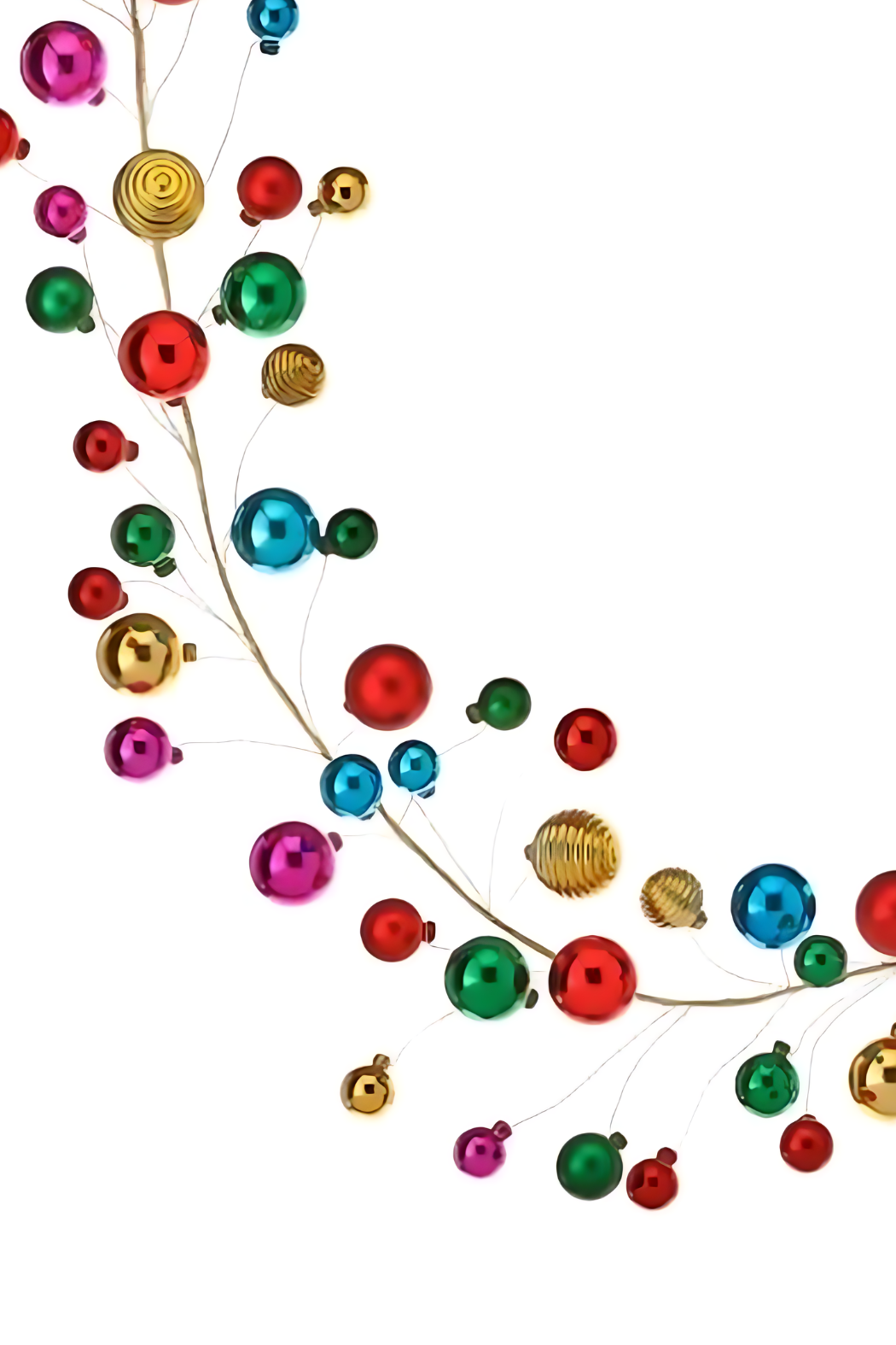 60" Shiny/Matte Ball Garland