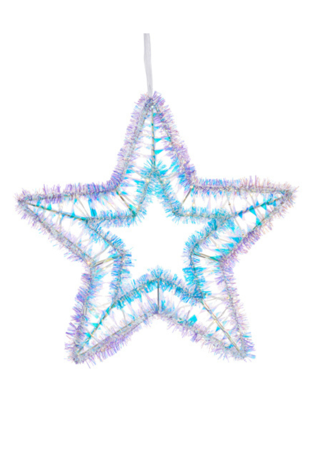 16" Lighted Mylar Star Ornament